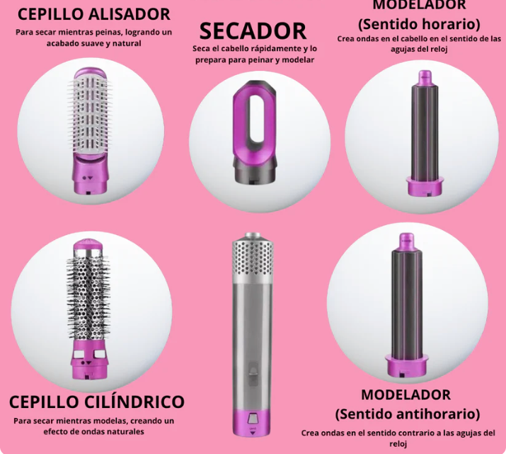PRO HAIR LAB cepillo alisador secador 5 en 1