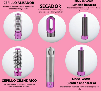 PRO HAIR LAB cepillo alisador secador 5 en 1