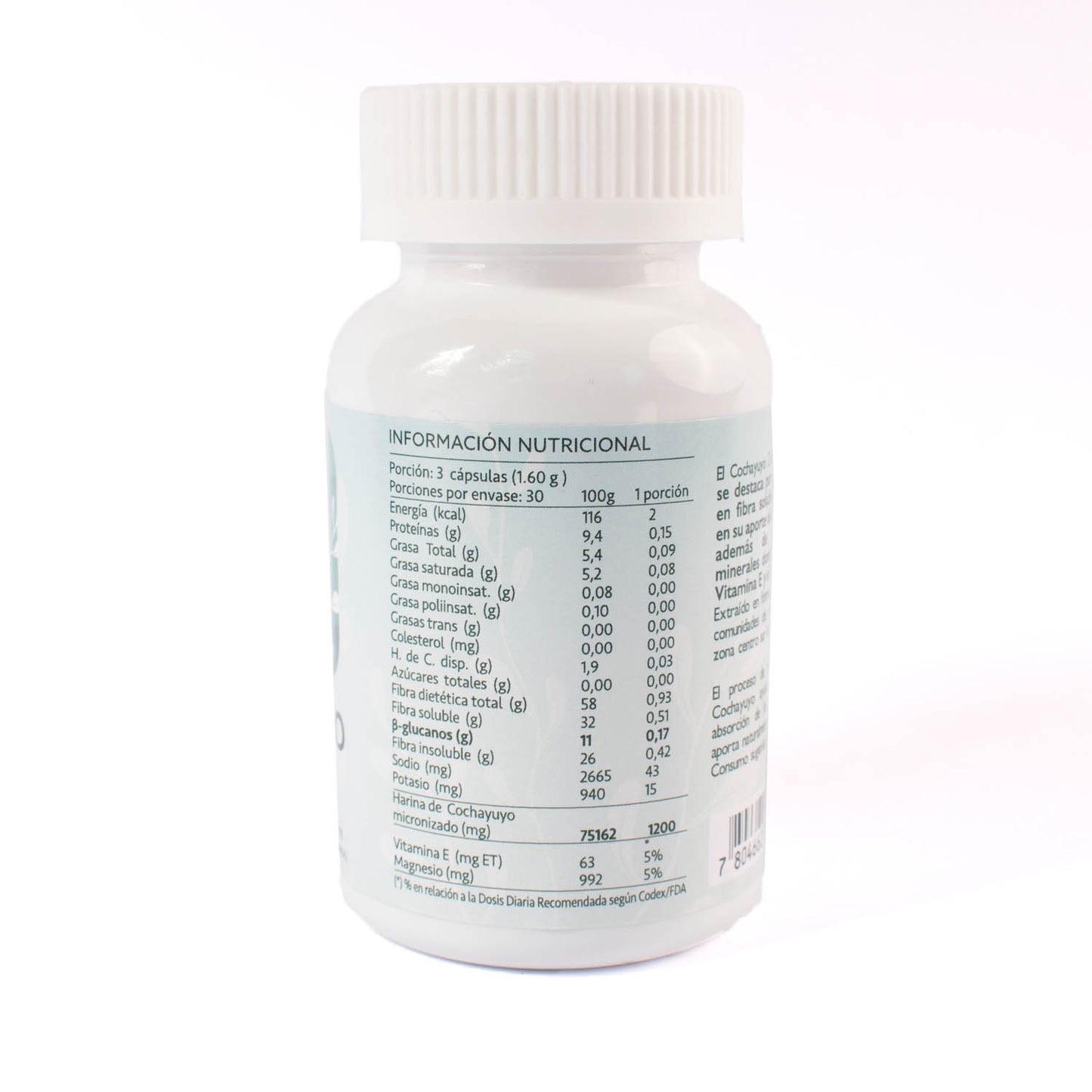 Capsulas de Cochayuyo micronizado veganas